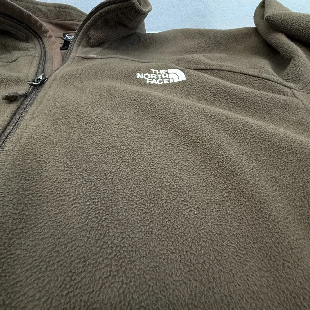The North Face WindWall Fleece Jacket‎ XXL Brown Full Zip Windproof 2006 Vintage